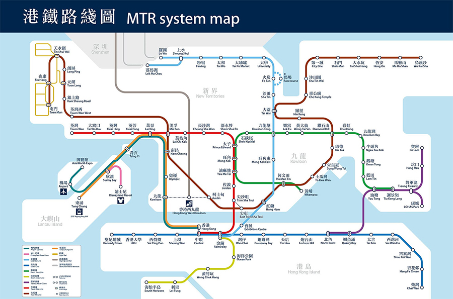 港铁路线图